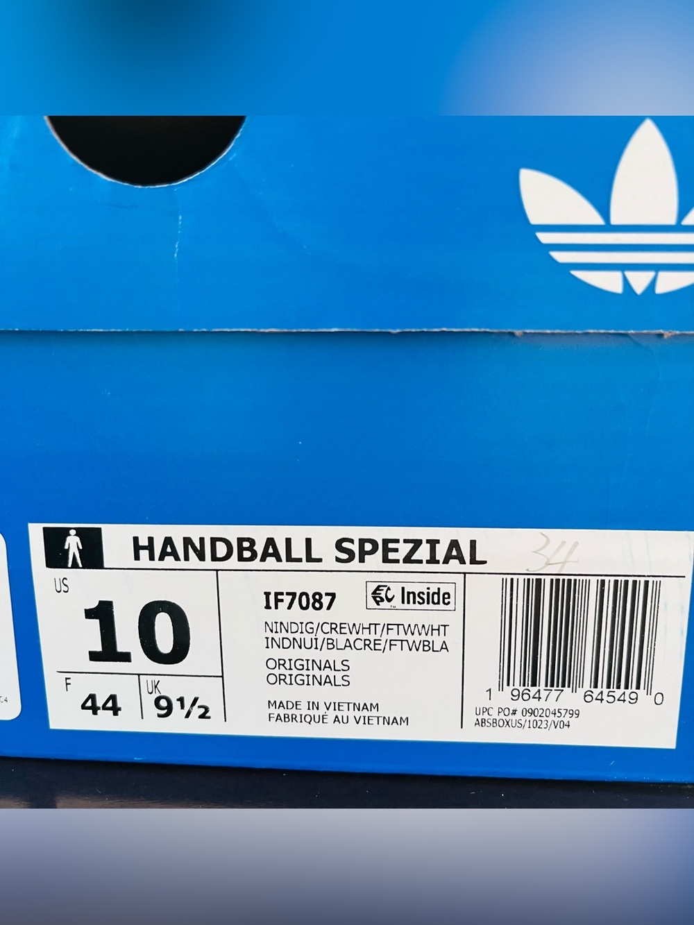adidas Handball Spezial Men's Suede Low Top Sneakers Night Indigo IF7087 - Picture 7 of 8